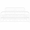 vidaXL Bed Frame White Steel Super King Bed Frame Rectangular Modern