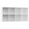 vidaXL Book Cabinet White Engineered wood Medium Book Cabinet