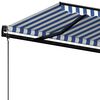 vidaXL Retractable Awning Blue and white