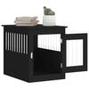 vidaXL Dog Crate Furniture Black Engineered wood and steel
