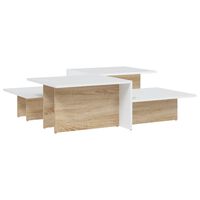 vidaXL Coffee Tables 2 pcs Sonoma Oak and White Engineered Wood