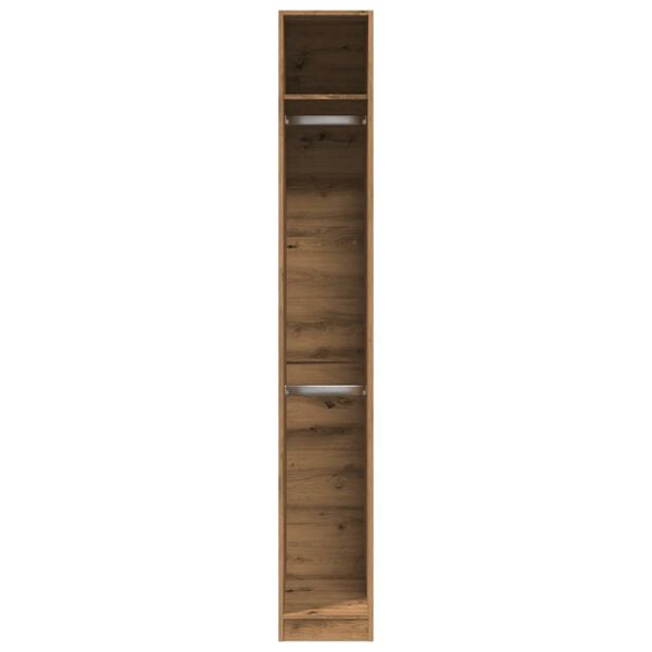vidaXL Wardrobe Artisan Oak Engineered Wood Compact Wardrobe