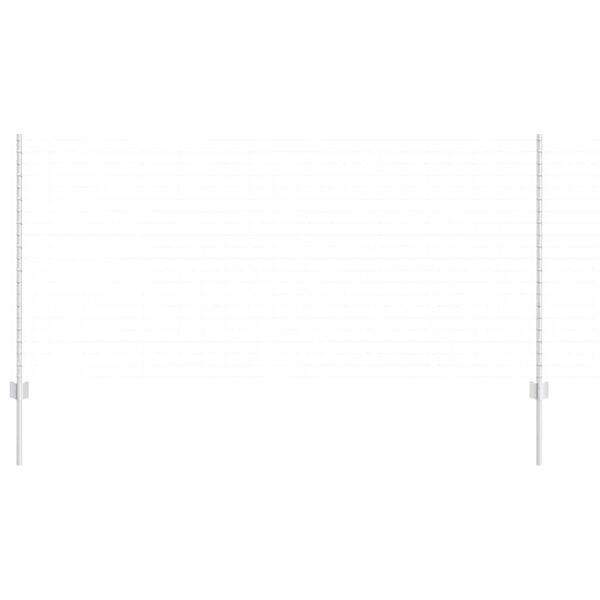 vidaXL Fence Post 11 pcs Silver 47.24 in Steel