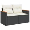 vidaXL Garden Sofa Set Black PE Rattan Large Modular Garden Sofa Set
