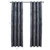 vidaXL Blackout Curtains with Rings 2 pcs Anthracite 54"x63" Velvet