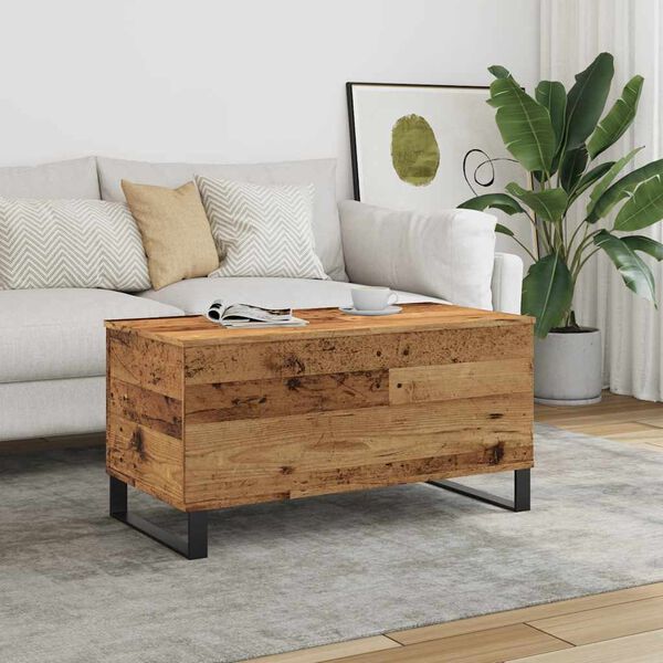 vidaXL Coffee Table Old wood Engineered wood, metal Small Coffee Table