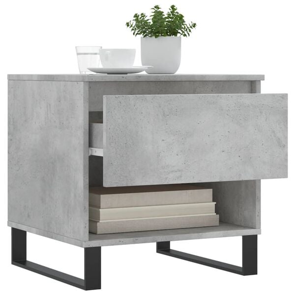 vidaXL Coffee Table Set of 2 Concrete grey Engineered wood, Metal Medium