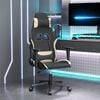 vidaXL Gaming Chair Black and Cream Fabric