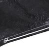 vidaXL Garden Furniture Cover Set of 2 Black Polyethylene, Aluminum