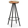 vidaXL Bar Stool Set of 4 Varied Reclaimed Wood Standard Industrial