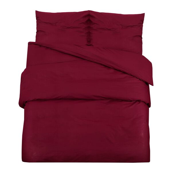 vidaXL Duvet Cover Set Bordeaux Microfiber 78.7 x 86.6 in Lightweight