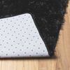 vidaXL Shaggy Rug Black 100% Polyester 47.2 x 67.0 in Foldable