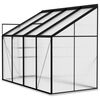 vidaXL Greenhouse Anthracite, Transparent Aluminum, Polycarbonate board