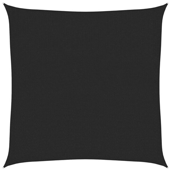 vidaXL Sunshade Sail 1.75 oz/ft² Black 9.8x9.8' HDPE