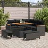 vidaXL Garden Sofa Set 8 pcs Black Poly Rattan
