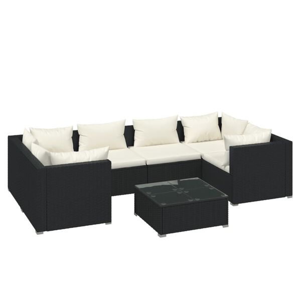 vidaXL Garden Lounge Set Black