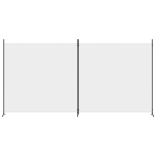 vidaXL 2-Panel Room Divider White 137"x70.9" Fabric