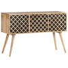 vidaXL Sideboard Natural Mango Wood and Black Large Sideboard