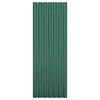 vidaXL Roof Panels 12 pcs Galvanized Steel Green 39.4"x14.2"