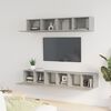 vidaXL TV Cabinet Set Set of 5 Concrete Grey Engineered Wood Medium