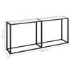 vidaXL Console Table White marble Tempered glass, powder-coated steel