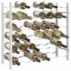 vidaXL Wine Rack for 36 Bottles White Metal