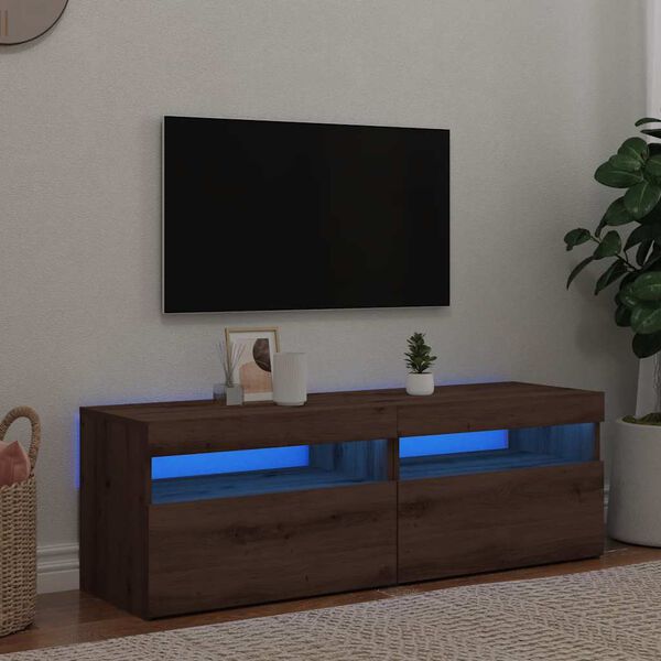 vidaXL TV Cabinet Set of 2 Artisan oak Engineered wood Medium