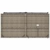 vidaXL Garden Lounge Set Grey PE Rattan, Powder-Coated Steel Standard