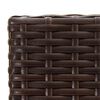 vidaXL Garden Bar Set Brown PE Rattan Large Footrest Garden Bar Set