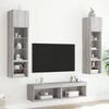 vidaXL 6 Piece TV Wall Units with LED Gray Sonoma Engineered Wood