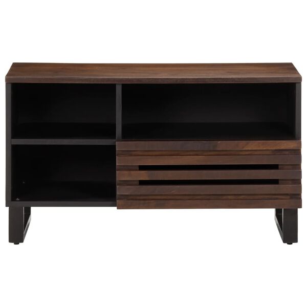 vidaXL TV Cabinet Brown Solid mango wood, steel Medium TV Cabinet