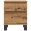 vidaXL Bedside Cabinet Artisan oak Engineered wood, Metal Standard