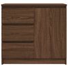 vidaXL Sideboard Brown oak Engineered wood 28.0 x 13.8 x 25.6 in