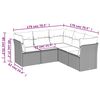 vidaXL Garden Sofa Set Black, Cream White
