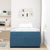 vidaXL Bed Frame with Mattress with Mattress Blue 47.2" x 74.8" Velvet