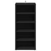 vidaXL Shoe Cabinet Set of 2 Black Engineered wood Medium Shoe Cabinet