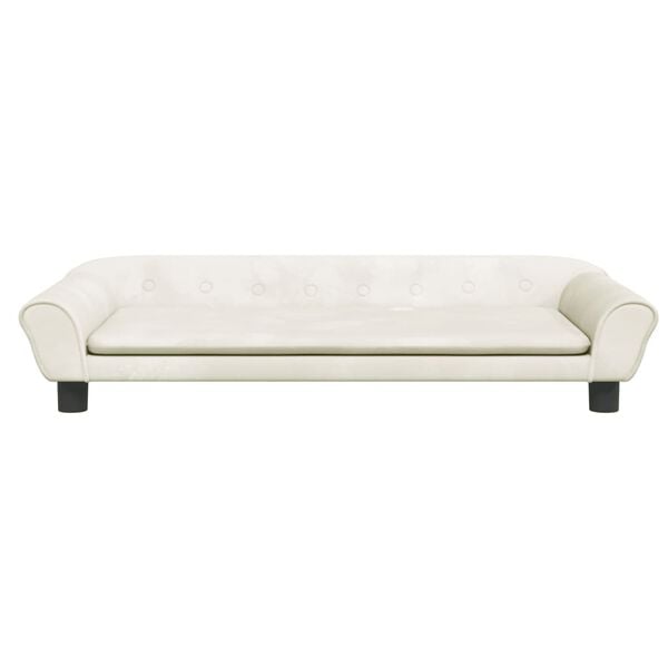vidaXL Kids Sofa Cream Velvet (100% polyester), solid pine wood, foam Mini