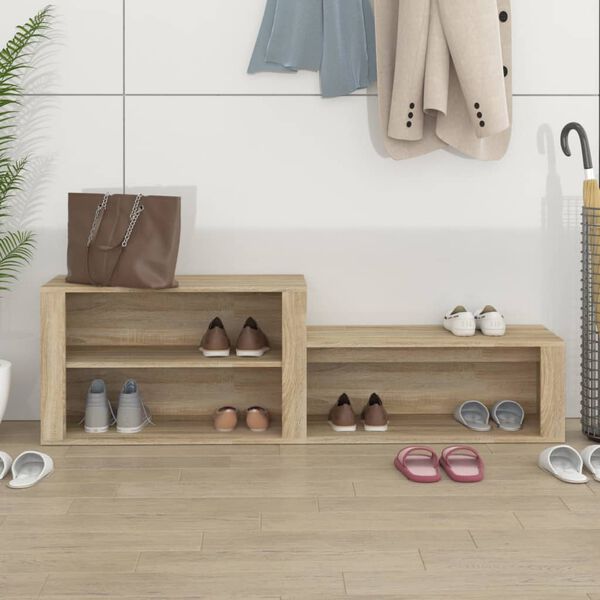 vidaXL Shoe Cabinet Sonoma Oak Engineered wood Standard Shoe Cabinet