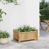 vidaXL Planter Natural Bamboo 19.7 x 11.8 x 9.8 in Decorative Inlays