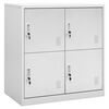 vidaXL Locker Cabinet Set of 5 Light Grey Steel Medium Locker Cabinet