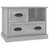 vidaXL Bedside Cabinet Concrete Grey Engineered Wood Medium