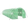 vidaXL Greenhouse Green Polyethylene, Galvanized Steel 323 sq ft