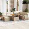 vidaXL Garden Sofa Set Beige, Cream white