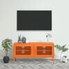 vidaXL TV Cabinet Orange Steel Small to Medium TV Cabinet Rectangular