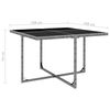 vidaXL Garden Dining Set Grey PE Rattan, Glass, Powder-Coated Steel Medium