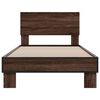 vidaXL Bed Frame Brown oak Engineered wood Small Single Durable