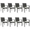 vidaXL Garden Dining Set Black, Cream White