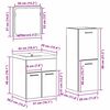 vidaXL Bathroom Furniture Set with Door 4 pcs Old Wood Engineered Wood