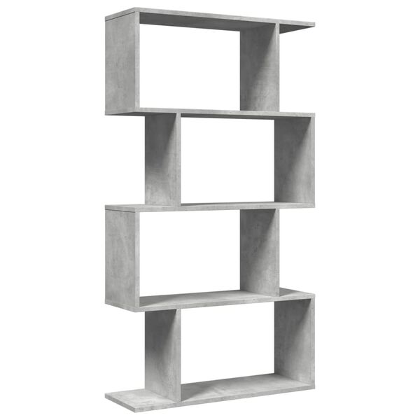 vidaXL Room Divider Bookcase Concrete grey Engineered wood Large