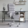 vidaXL Reclining Office Chair Gray Faux leather, metal, plywood Medium